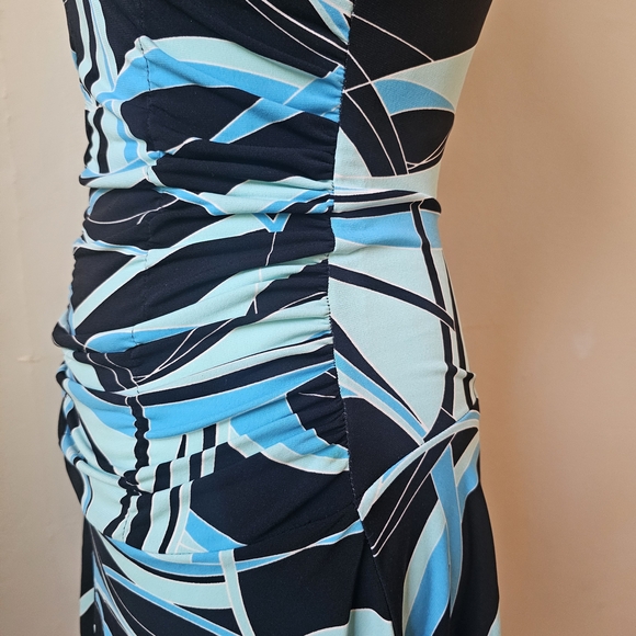 Speechless Black and Blue Patterned Dress - Picture 6 of 7